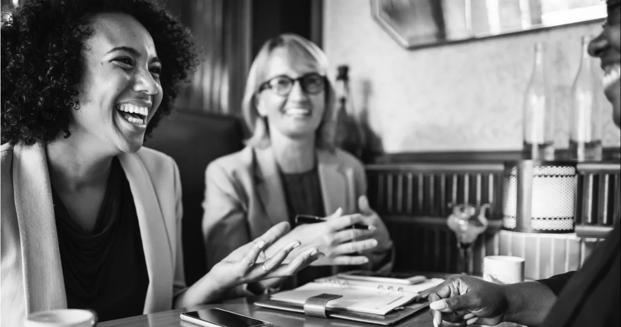 women laughing 