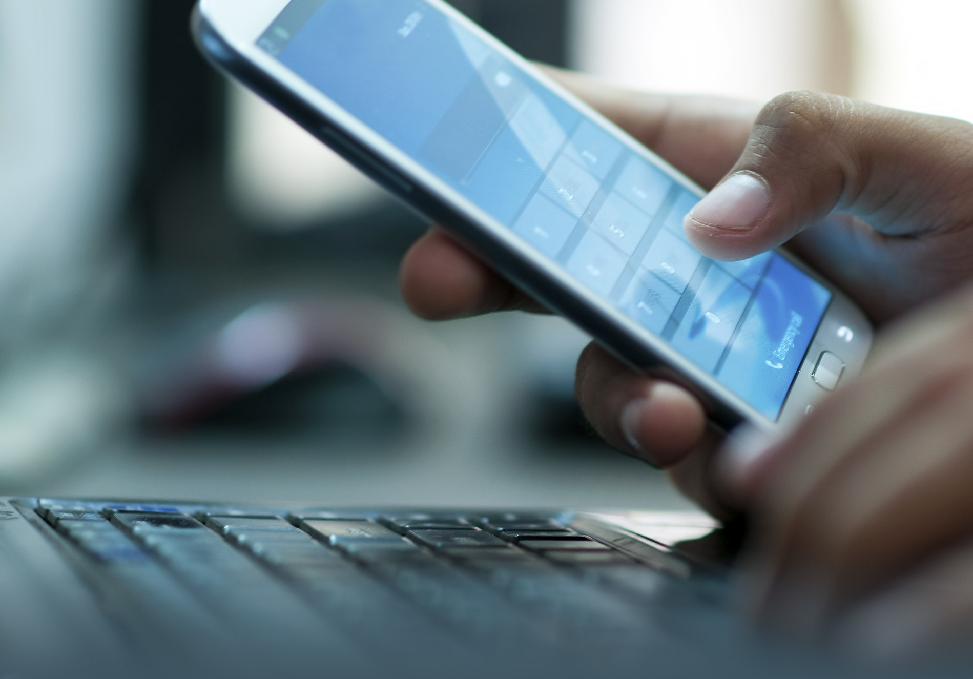 Person using phone to contact someone